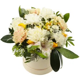 Flower arrangement Cream Title «CityFlowers» in Belgium»