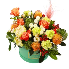 Arrangement florale Mandarin Titre «CityFlowers» en Belgique»
