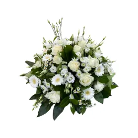Boule de fleurs blanc Titre «CityFlowers» en Belgique»