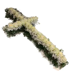 Croix sur le couvercle du cercueil Titre «CityFlowers» en Belgique»