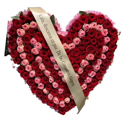 Red heart with ribbon от интернет-магазина «CityFlowers» в }