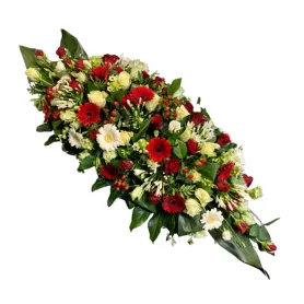 Rood en wit decoratie Titel «CityFlowers» in België»