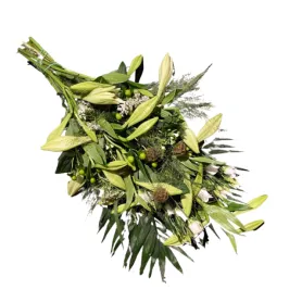 Bouquet de lys blancs Titre «CityFlowers» en Belgique»