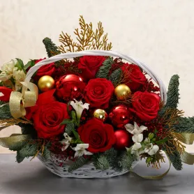 Flower arrangement Winter story Title «CityFlowers» in Belgium»